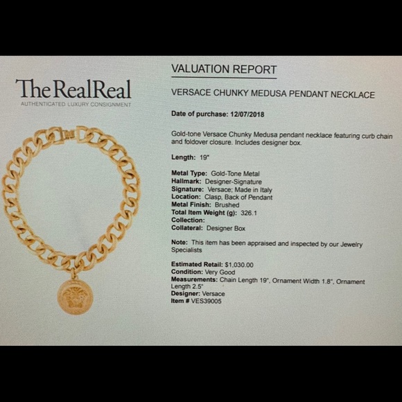 🔔 SOLD eBay 🔔 Auth VERSACE large Medusa necklace - Picture 4 of 7